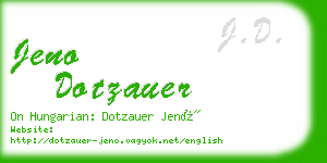 jeno dotzauer business card